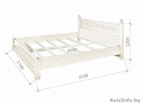 Кровать слоновая кость из массива дуба. С резьбой - Изображение #6, Объявление #1041238