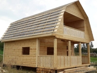 Сруб Дома из бруса Артем 6 × 6 с террасой установка - Изображение #1, Объявление #1613086