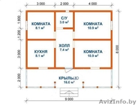 Сруб Дома Филипп 9х8 м из профилированного бруса - Изображение #4, Объявление #1613114