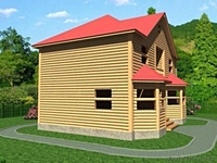 Дом из бруса Бернар 9х7 м сруб с установкой-доставкой Минск и район. - Изображение #2, Объявление #1617220