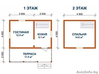 Дом из бруса Витольд 6х6 м сруб с установкой-доставкой Минск и район. - Изображение #2, Объявление #1617222