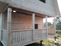 Новоселье .Дом/Баня из бруса 6 × 6 с террасой с установкой - Изображение #4, Объявление #1623930