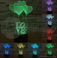3 D Creative Desk Lamp (Настольная лампа голограмма 3Д) - Изображение #5, Объявление #1639927