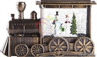 Декоративный светильник Паровозик с эффектом снегопада, подсветкой и новогодней  - Изображение #1, Объявление #1642406