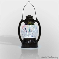 Декоративный вращающийся фонарь со снеговиками, Белый - Изображение #5, Объявление #1642417