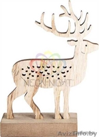 Деревянная фигурка с подсветкой Олень 14,5-5-19 см - Изображение #1, Объявление #1642555