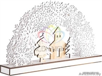 Деревянная фигурка с подсветкой Рождественская сказка 44,5-6-24 см - Изображение #3, Объявление #1642556