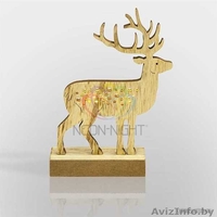 Деревянная фигурка с подсветкой Олень 14,5-5-19 см - Изображение #5, Объявление #1642555