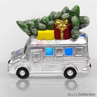 Керамическая фигурка Автобус с елкой 19-9-16 см - Изображение #5, Объявление #1642559