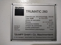 Координатно-пробивной пресс TRUMPF TRUMATIC 260 ROTATION - Изображение #3, Объявление #1744712