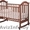 Кроватка детская РИО модель Виктория-2 колесо/качалка,  автоспинка,  цвет орех #826429