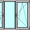 Трехстворчатые алюминиевые окна из профиля Алютех серии ALT W72 #1529155