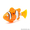 Аквариумная рыбка Клоун, плавает в воде. #1644284