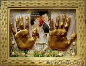 Слепки рук влюбленных,  скульптурные копии рук! Оригинальный подарок на свадьбу! #4259