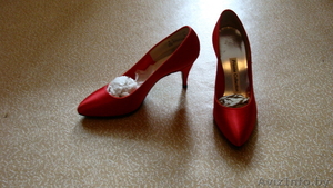 Туфли женские атласные красные 35-го размера - Изображение #1, Объявление #26652