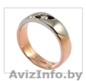 Золотое кольцо с бриллиантом(красное и белое золото) - Изображение #1, Объявление #156159