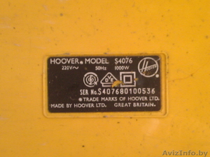 Пылесос HOOVER (модель S4076) - Изображение #4, Объявление #483217