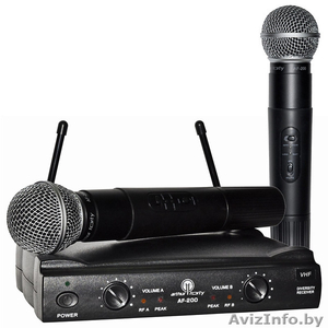 Радиомикрофон Arthur Forty AF200, 2 микрофона на базе, новый - Изображение #1, Объявление #660664