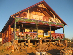 Продам деревянный дом с художественной росписью под Минском - Изображение #1, Объявление #694199