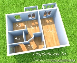 Стильная 2 - комнатная квартира, Минск, ул. Гвардейская  - Изображение #10, Объявление #894592