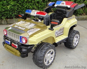 Детский электромобиль JEEP AUTO полицейский внедорожник. Модель 2013 года (сенсо - Изображение #3, Объявление #899830