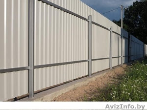Забор из металлопрофиля и профнастила цена и фото в Минске - Изображение #2, Объявление #1128203