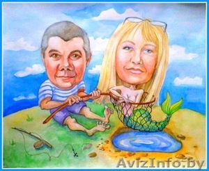 Шарж по фото - веселый и оригинальный подарок!