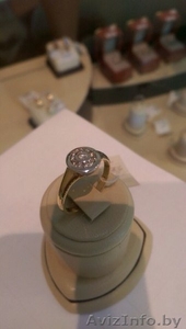 Золотое кольцо с бриллиантом. Лимонное и белое золото - Изображение #2, Объявление #1284372