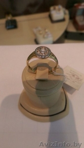 Золотое кольцо с бриллиантом. Лимонное и белое золото - Изображение #3, Объявление #1284372