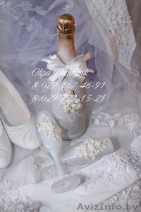 Свадебные бокалы декор - Изображение #1, Объявление #1473741