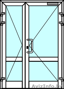 Алюминиевые двери из профиля Алютех серии ALT С48 - Изображение #1, Объявление #1529159