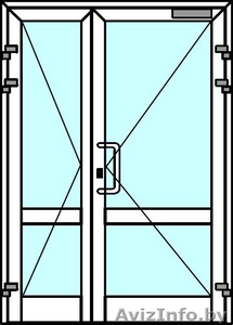 Теплые алюминиевые двери из профиля Алютех серии ALT W72 - Изображение #1, Объявление #1529163