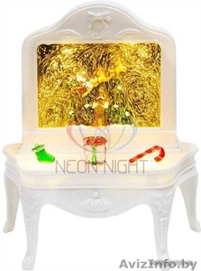 Декоративный светильник Столик с эффектом снегопада, подсветкой и новогодней мел - Изображение #1, Объявление #1642413