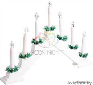 Новогодняя горка 7 свечек, цвет корпуса: Теплый белый - Изображение #1, Объявление #1642506