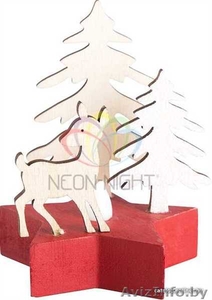 Деревянная фигурка с подсветкой Олененок в лесу 9-8-10 см - Изображение #1, Объявление #1642529