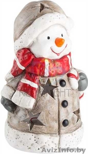 Керамическая фигурка Снеговичок в шарфе 7,5-6,5-12 см - Изображение #2, Объявление #1642522
