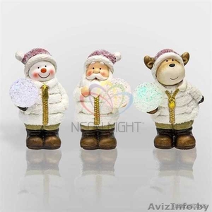 Керамическая фигурка Дед Мороз, Снеговик и Олененок 10-9-13 см - Изображение #4, Объявление #1642525