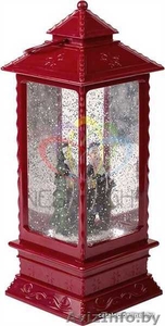Декоративный вращающийся фонарь с Санта Клаусом, Теплый белый - Изображение #5, Объявление #1642416