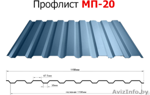 Металлопрофиль МП-20 ЗАБОРНЫЙ - Изображение #1, Объявление #1642262