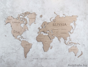 Мир на карте из дерева - Изображение #2, Объявление #1644361