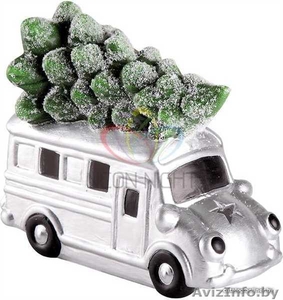 Керамическая фигурка Автобус с елкой 19-9-16 см - Изображение #1, Объявление #1642559