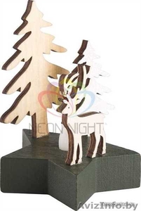 Деревянная фигурка с подсветкой Олень в лесу 9-8-10 см - Изображение #2, Объявление #1642554