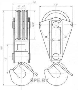 Крюковая подвеска ПК-12,5-17А-3-400-16,5 - Изображение #1, Объявление #1739847