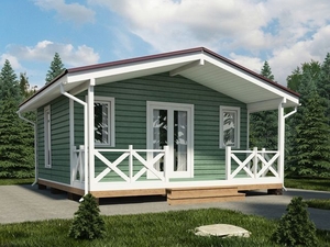 Каркасный дачный дом 6х6 м #1751212