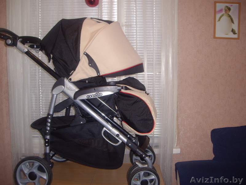 Коляска Everflo PP-04 Luxe с пластиковая люлька  прогулочный блок  - Изображение #3, Объявление #15400