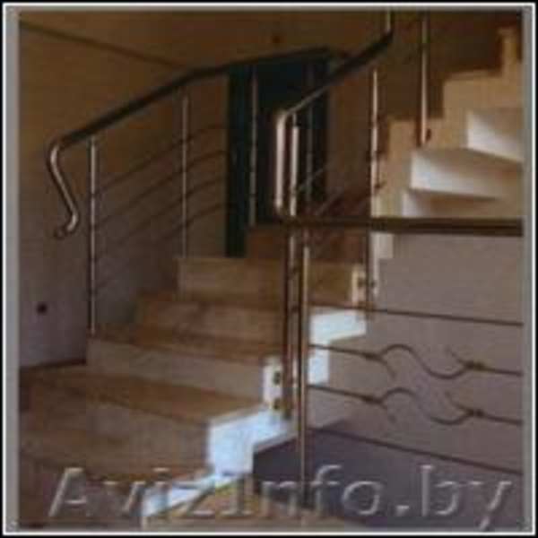 Ограждения лестниц из нержавеющей стали , ограждения пандусов из нержавеющей ста - Изображение #2, Объявление #47034
