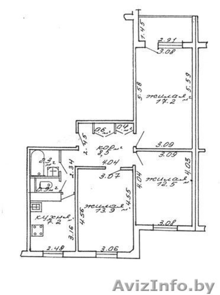 Продам З- х. комнатную  квартиру  в микрорайоне «МАЛИНОВКА» г. Минск. Цена: 74 5 - Изображение #3, Объявление #101404