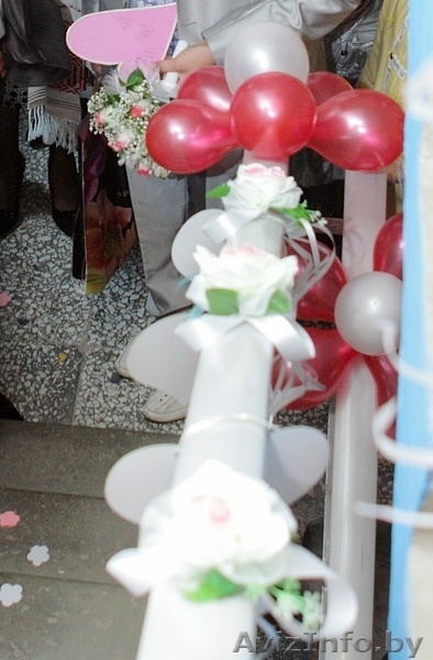 Свадебное украшение подъезда,  комнаты невесты,авто,парикмахер! - Изображение #1, Объявление #77241