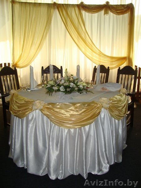 Украшение залов для свадеб, декорирование тканями и цветами, оформление свадебно - Изображение #2, Объявление #95558