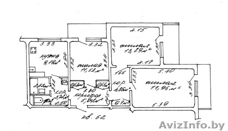 3-комнатная квартира на Асаналиева 62 - Изображение #3, Объявление #107309